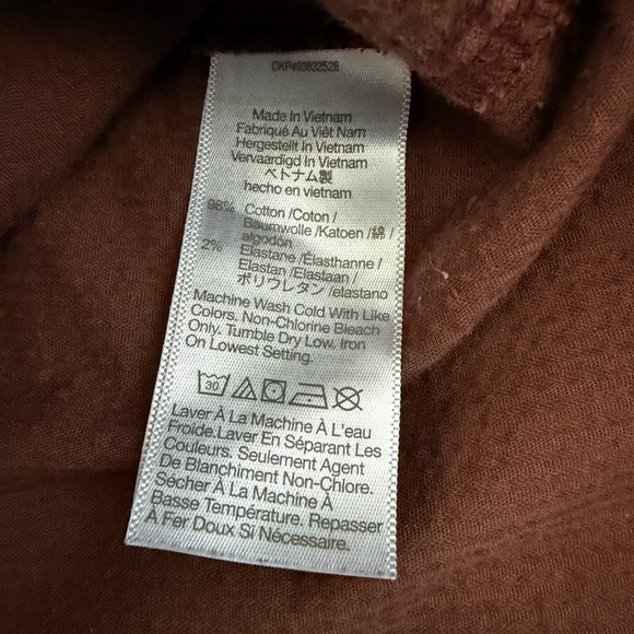 Madewell Corduroy Relaxed Shirt Jacket - Dark Carob - Large - Picture 11 of 16